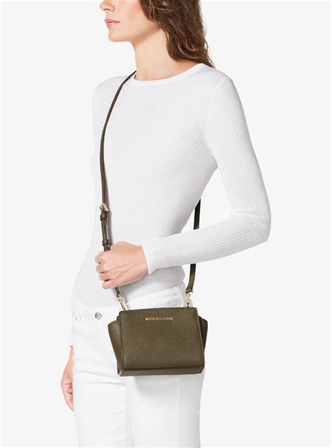 michael michael kors selma mini saffiano leather crossbody|Selma Medium Saffiano Leather Crossbody Bag .